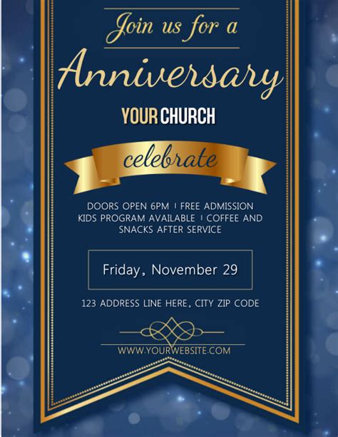 Church Anniversary Invitation